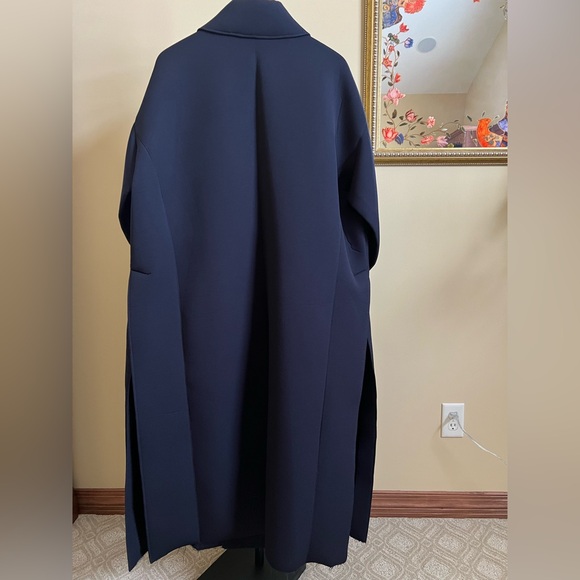Toga Archives Coat Double-Breasted Neoprene Navy Size 10 US (40 French) - Picture 4 of 16